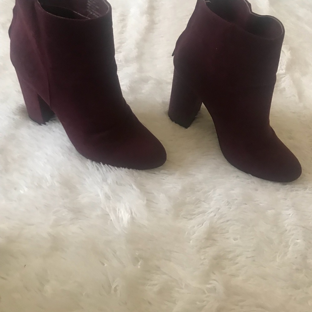 Burgundy Ankle Booties